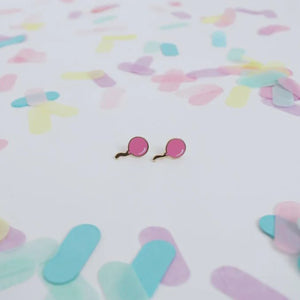 
            
                Load image into Gallery viewer, BALLOON EARRINGS (BUBBLEGUM PINK)
            
        