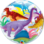 Colorful Dinosaurs Bubble Balloon 22"