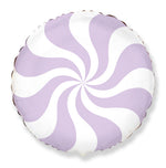 Round Candy Peppermint Swirl Pastel Lilac 18"