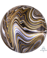 Black Marblez Orbz 16" in - Foil Balloon