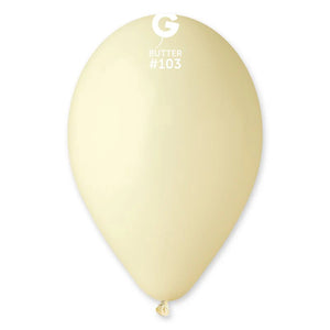 Solid Balloon Butter G110-103 | 50 balloons per package of 12'' each | Gemar Balloons USA