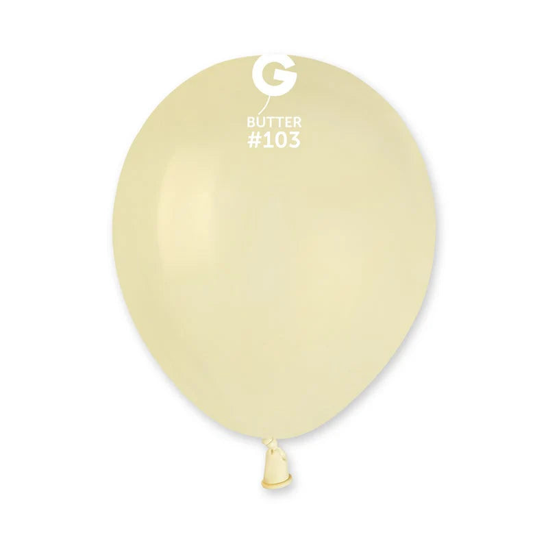 Solid Balloon Butter A50-103 | 100 balloons per package of 5'' each