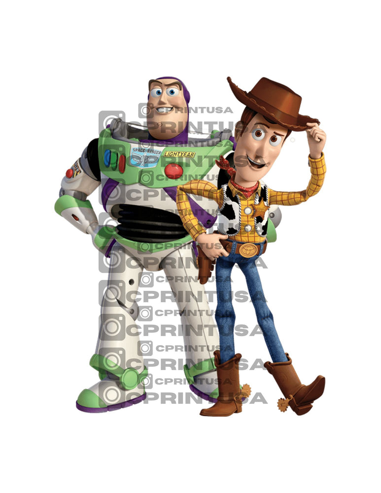 BUZZ AND WOODY TOY STORY CUT OUT