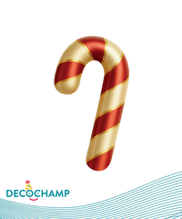 Candy Cane- Red & Gold Stripe (34