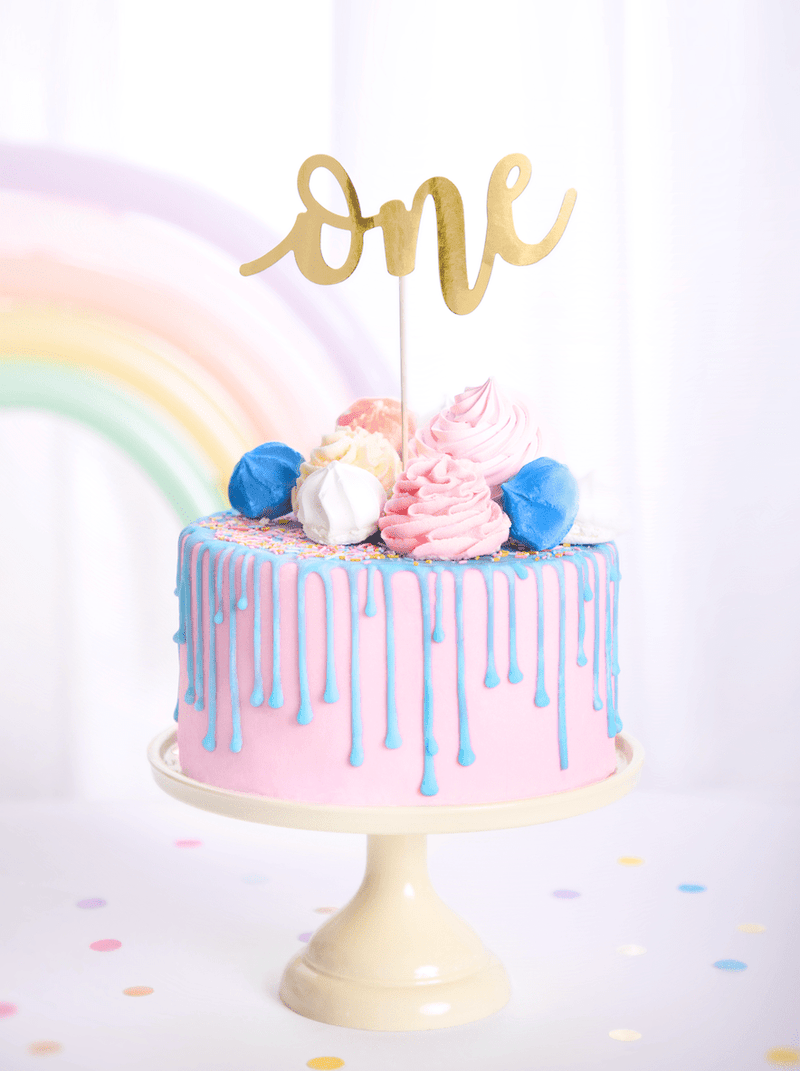 Cake Topper One Gold - KPT61-019