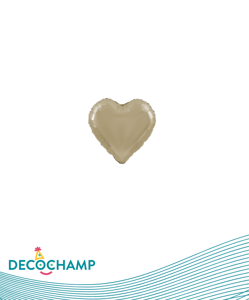DecoHeart  4" Champagne (5 Units per package)