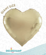 Champagne DecoHeart Balloons 68"