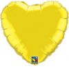 Citrine Yellow Heart Shaped Foil Balloon 9" (5 Units per package)