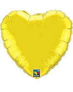 Citrine Yellow Heart Shaped Foil Balloon 4" (5 Units per package)