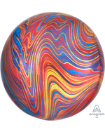 Colorful Marblez Orbz 16" in - Foil Balloon