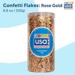 Rose Gold Confetti Jar Foil Irregular Flakes 8.8 onz.