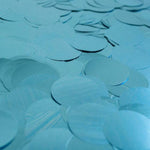Light Blue Confetti Foil 1" in