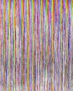 Rainbow Foil Fringe Curtain 36x96 inch