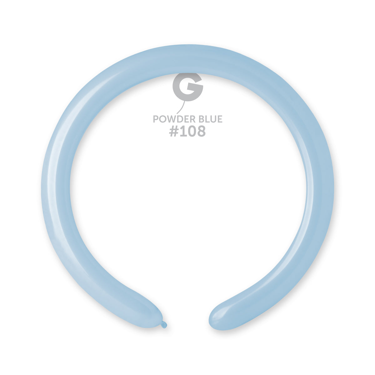 GEMAR | Solid Balloon Powder Blue #108 - 2 in.