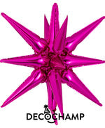 Hot Pink Starburst 3D Deco champ 22