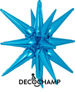 Blue Starburst 3D Deco champ 22"