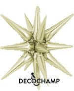White Gold Starburst 3D Deco champ 22"