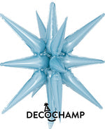 Light Blue Starburst 3D Deco champ 22