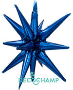 Navy Blue Starburst 3D Deco champ 22