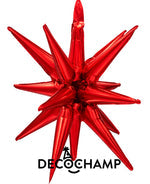 Red Starburst 3D Deco champ 22"
