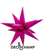 Hot Pink Starburst 3D Deco champ 40