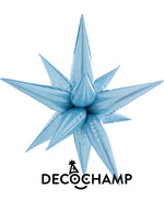 Light Blue Starburst 3D Deco champ 40