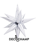 Silver Starburst 3D Deco champ 26"