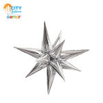 Starburst 3D Foil Balloon - 26 in. Silver