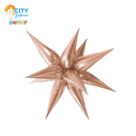Starburst 3D Foil Balloon - 26 in. Rose Gold