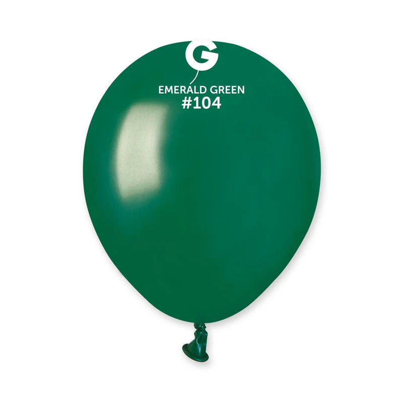 Solid Balloon Emerald Green A50-104 | 100 balloons per package of 5'' each