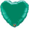 Emerald Green Heart Shaped Foil Balloon 36" in