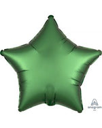Emerald Satin Star Shaped Foil Balloon 18" (2 Units per package)