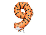 Animal Number "9" Foil Balloons PARTY DECO 35" TIGER