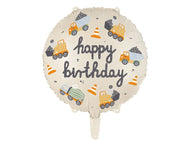 BALLOON CONSTRUCTION VEHICLES PARTY DECO 18"