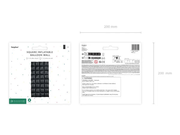 RECTANGULAR FOIL BALLOON BACKDROP BLAK (72x143CM) 28"x56"