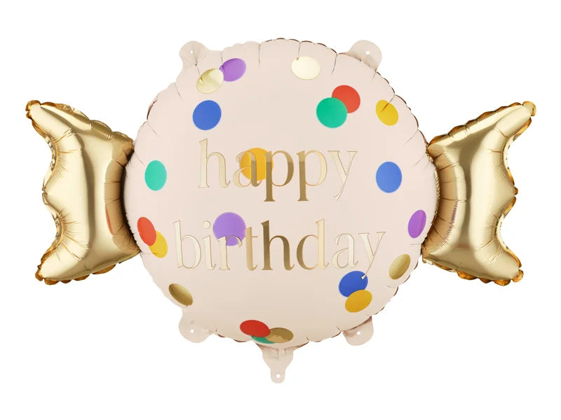 FOIL BALLOON CANDY HAPPY BIRTHDAY (61X37CM)