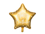 HAPPY BIRTHDAY STAR ROSE GOLD PARTY DECO 15.5"