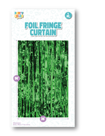 Gren Gloss Foil Fringe Door Curtain