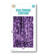 Purple Gloss Foil Fringe Door Curtain