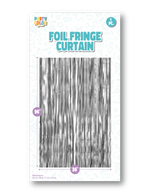 Silver Matte Foil Fringe Door Curtain