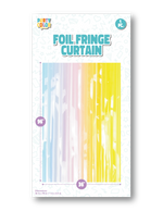 Gradient Macaron Foil Fringe Door Curtain