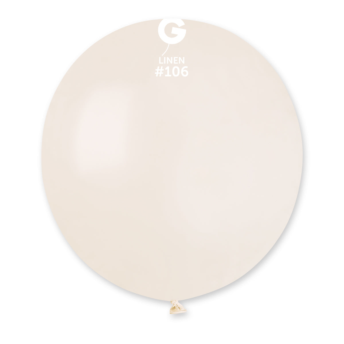 GEMAR | Solid Balloon Linen #103 - 19 in. Marshmallow