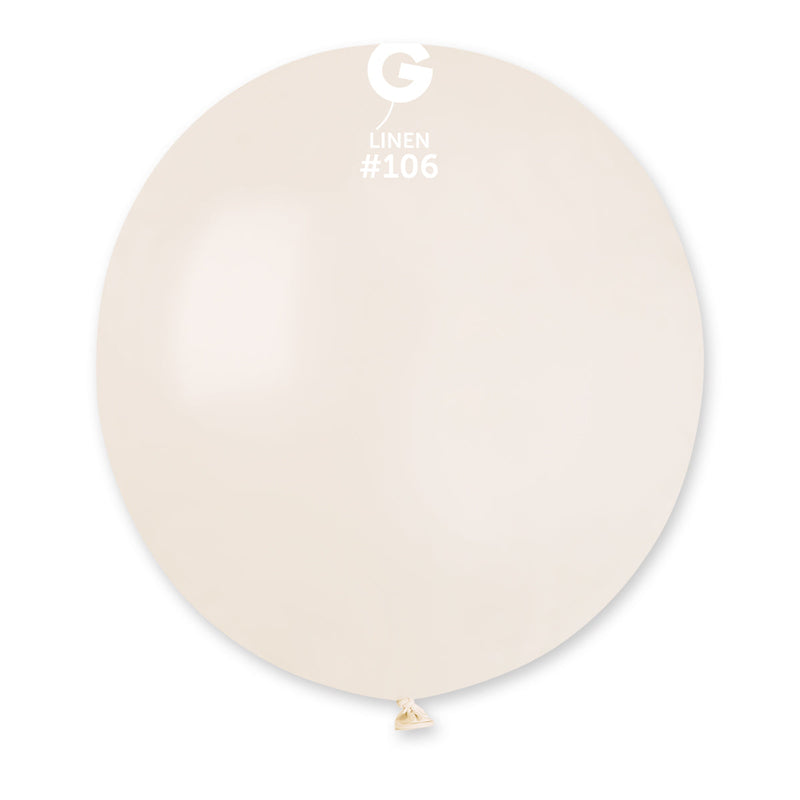 GEMAR | Solid Balloon Linen #106 - 19 in. Marshmallow