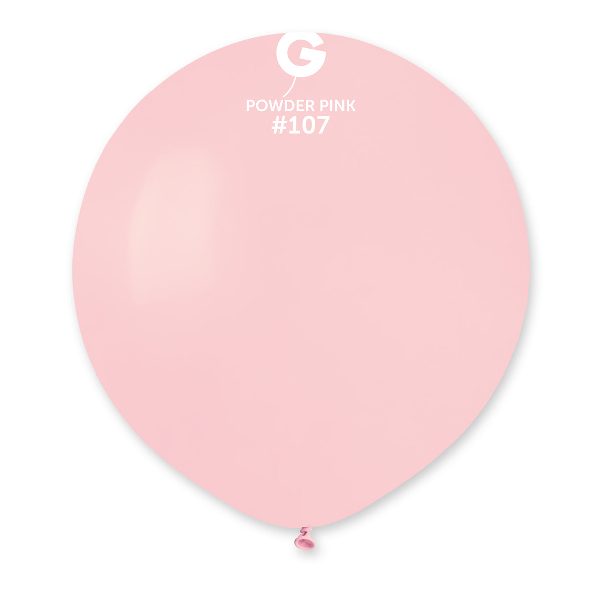 GEMAR | Solid Balloon Powder Pink #107 - 19 in. Marshmallow