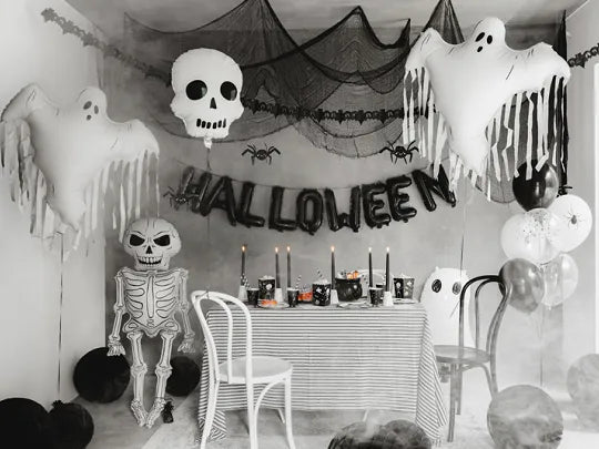FOIL BALLOON GHOST WITH TASSELS (93X86CM)