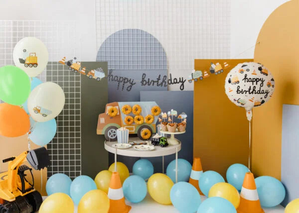 BANNER HAPPY BIRTHDAY CONSTRUCTION VEHICLES MIX (2M) PARTY DECO