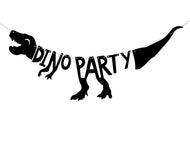 BANNER DINOSAURS DINO PARTY BLACK (2M) PARTY DECO