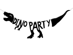 BANNER DINOSAURS DINO PARTY BLACK (2M) PARTY DECO