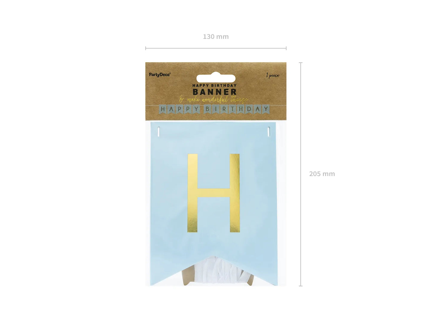 BANNER HAPPY BIRTHDAY LIGHT BLUE (2.5M) PARTY DECO