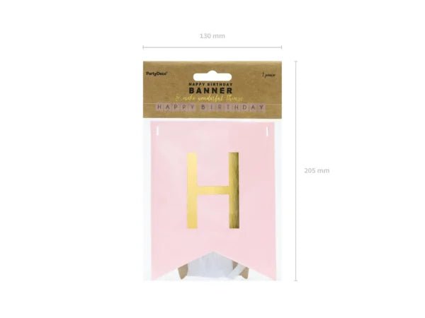 BANNER HAPPY BIRTHDAY PINK (2.5M) PARTY DECO